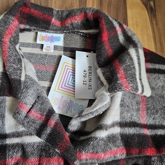 Lularoe Berlin Jacket Plaid XS - Picture 5 of 7